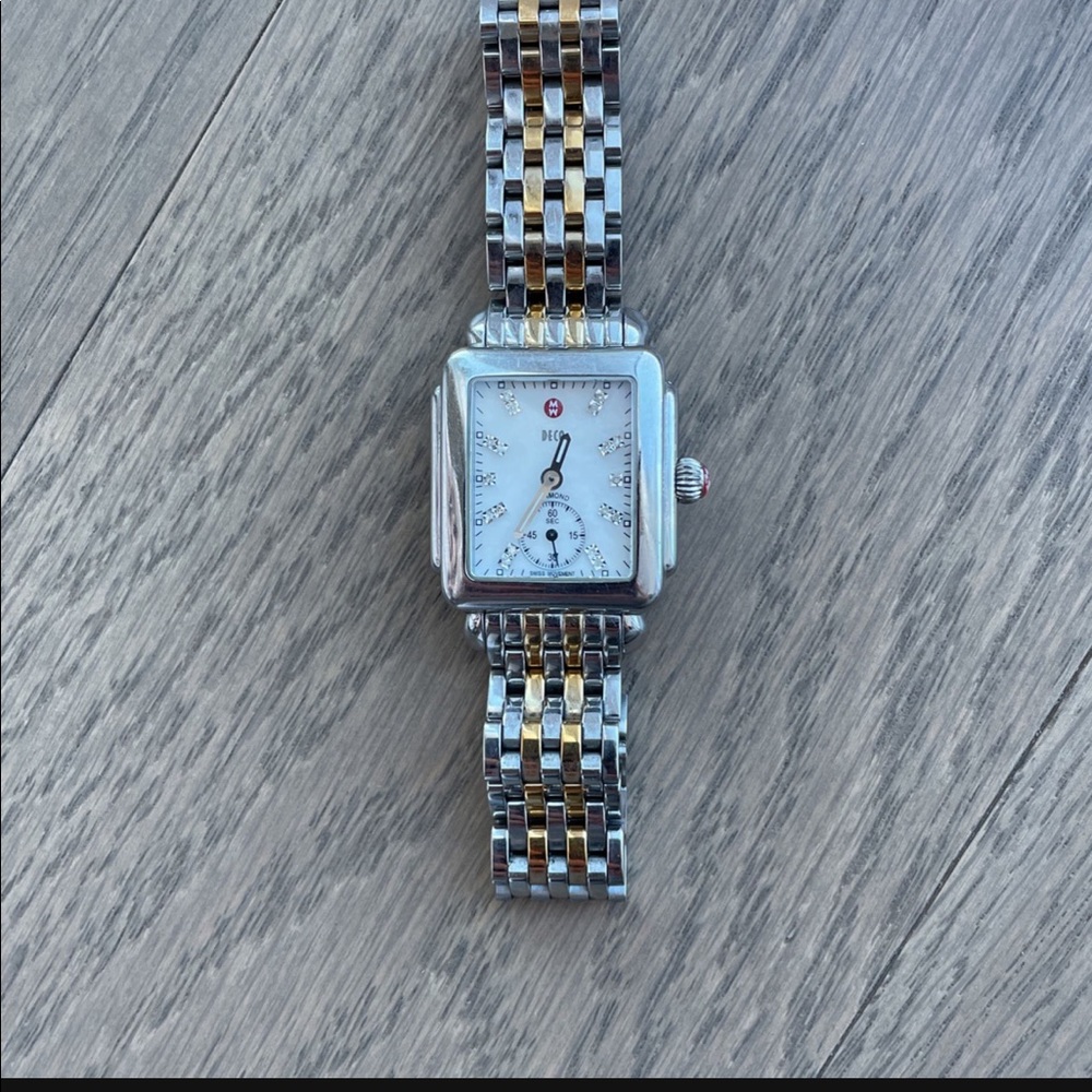 Michele two toned watch